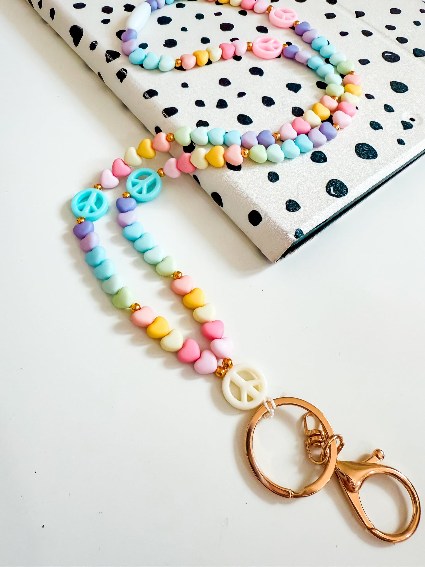 Peace & Love Matte Lanyard