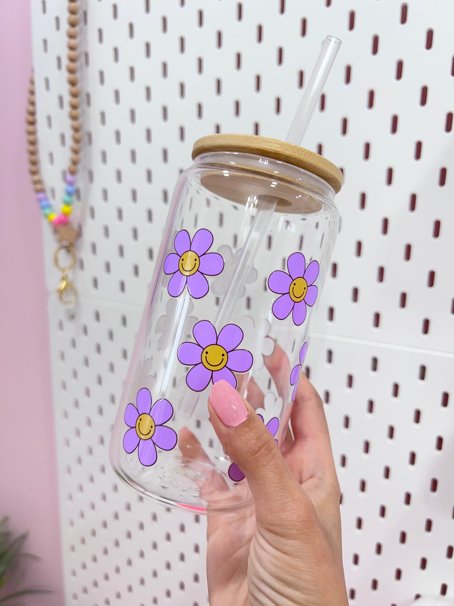 Daisy Love Glass Can