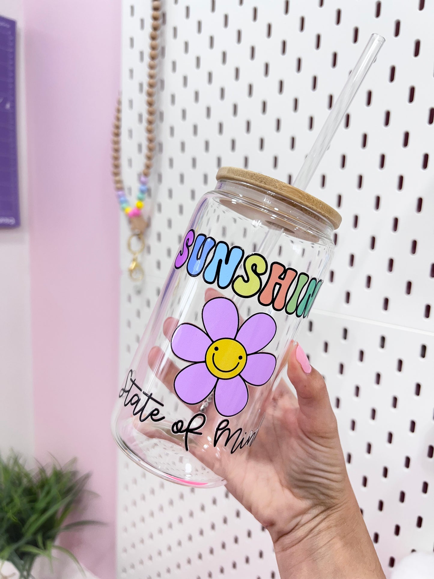 Sunshine State of Mind Glass Can