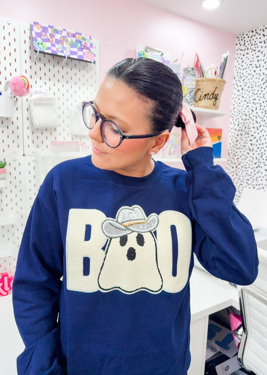 Howdy Boo Chenille Sweatshirt
