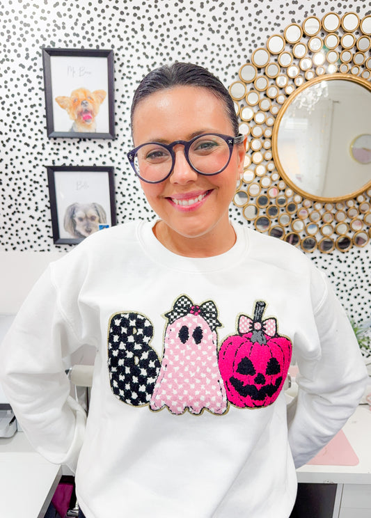Cutie Boo Chenille Sweatshirt