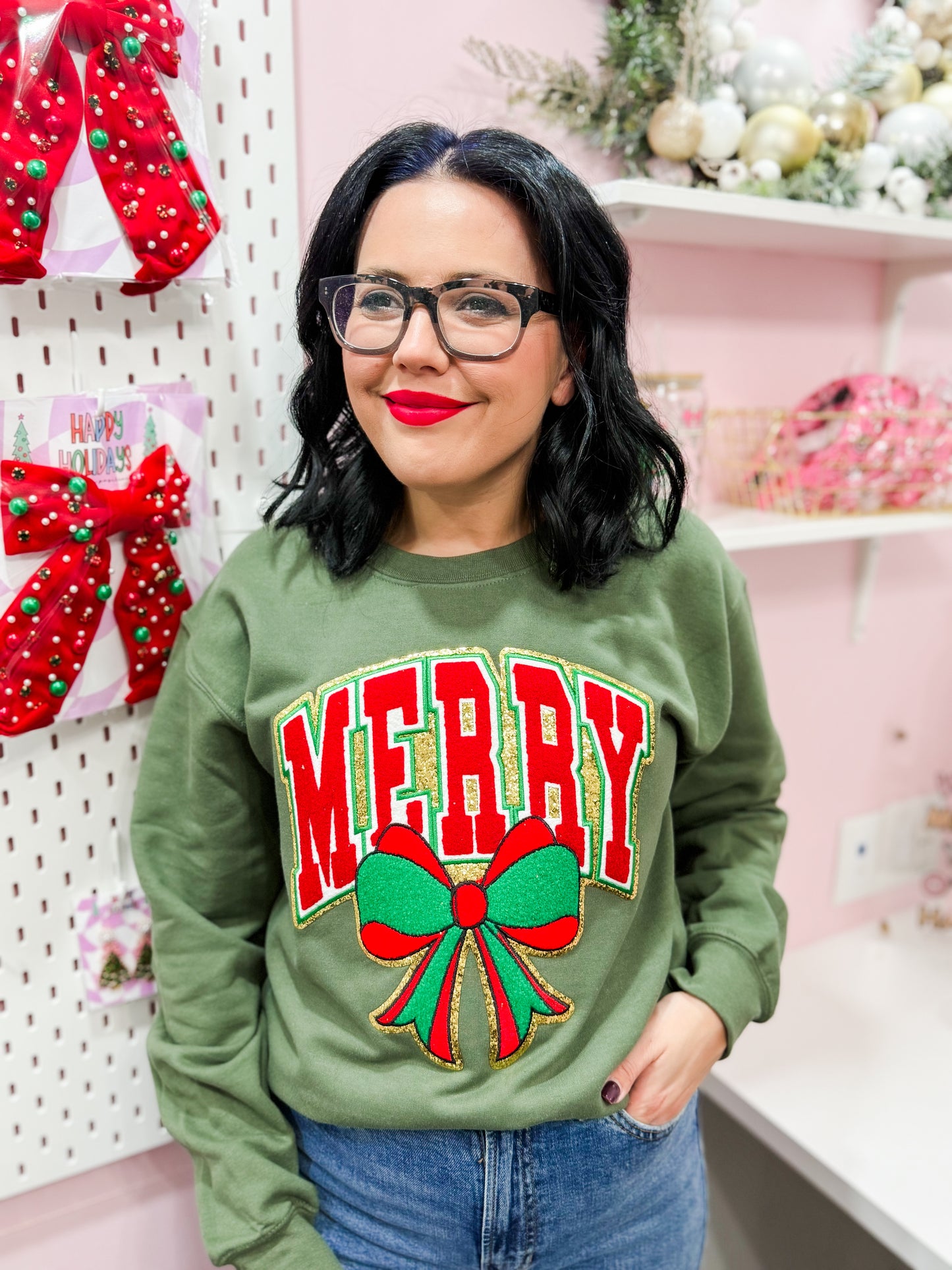 Varsity Merry Patch Sweater