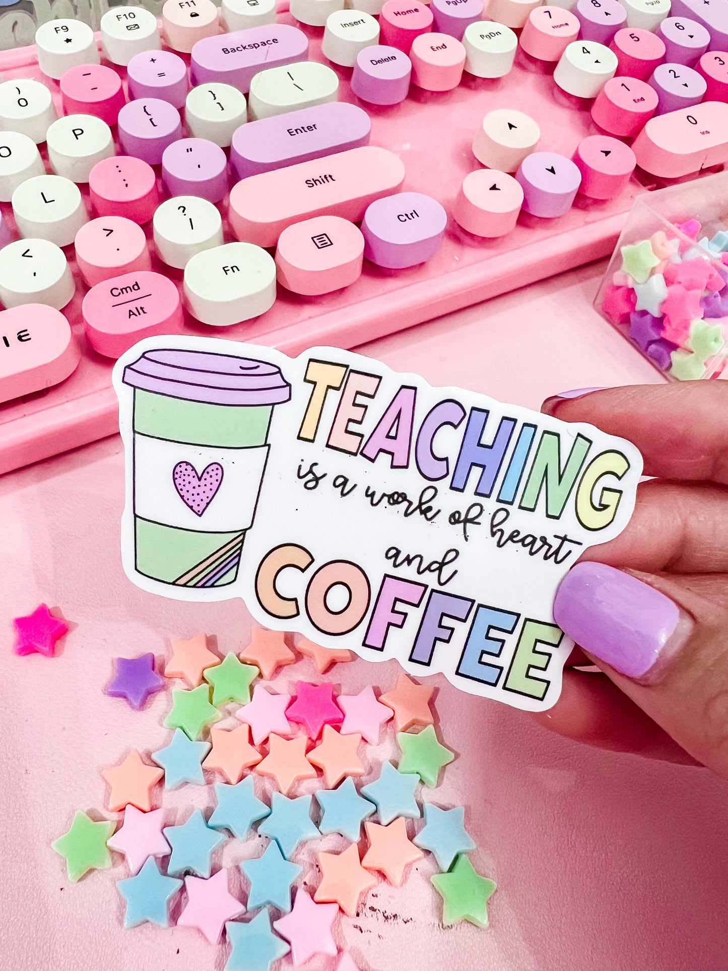 Teaching is a work of heart sticker