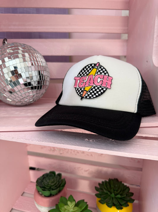 Checkered Teach Hat