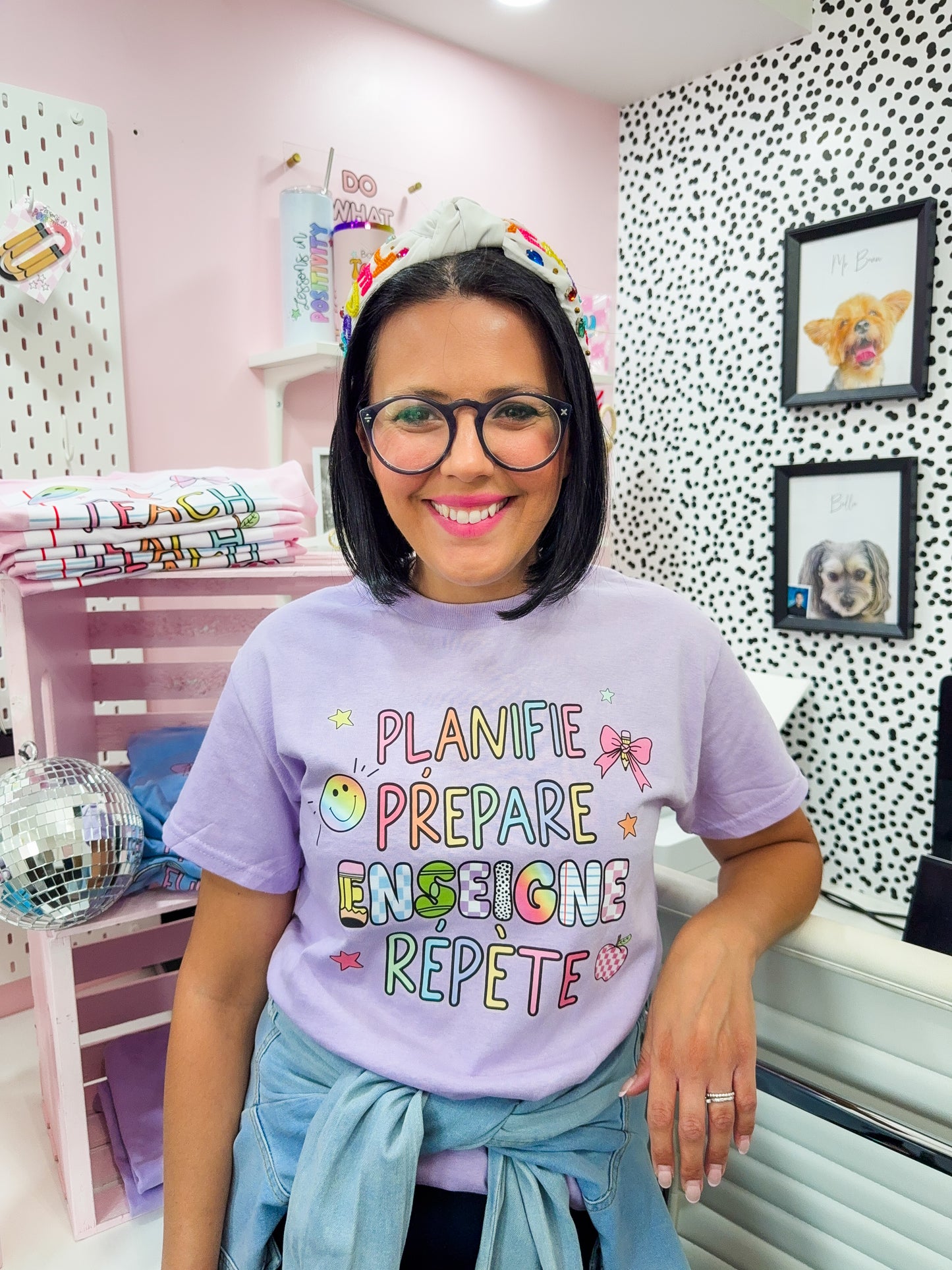 Plan, Prep, Teach, Repeat (French) tee
