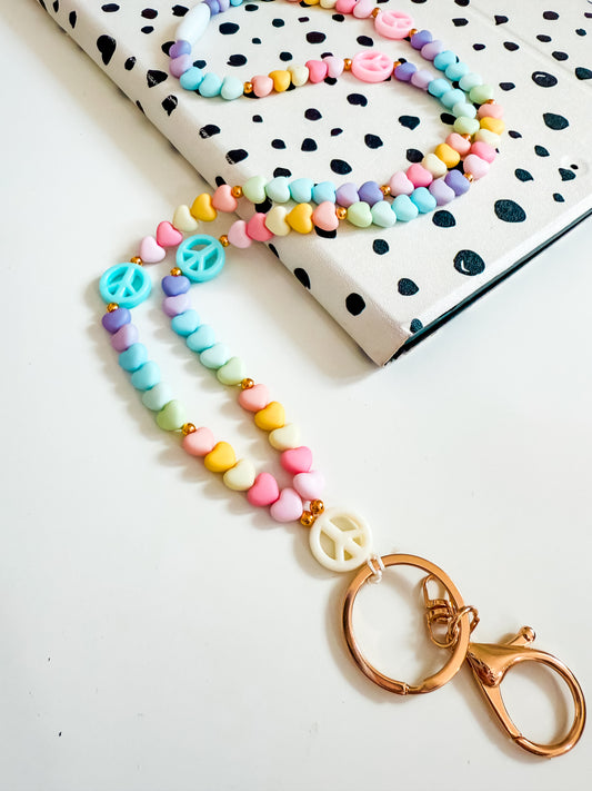 Peace & Love Matte Lanyard