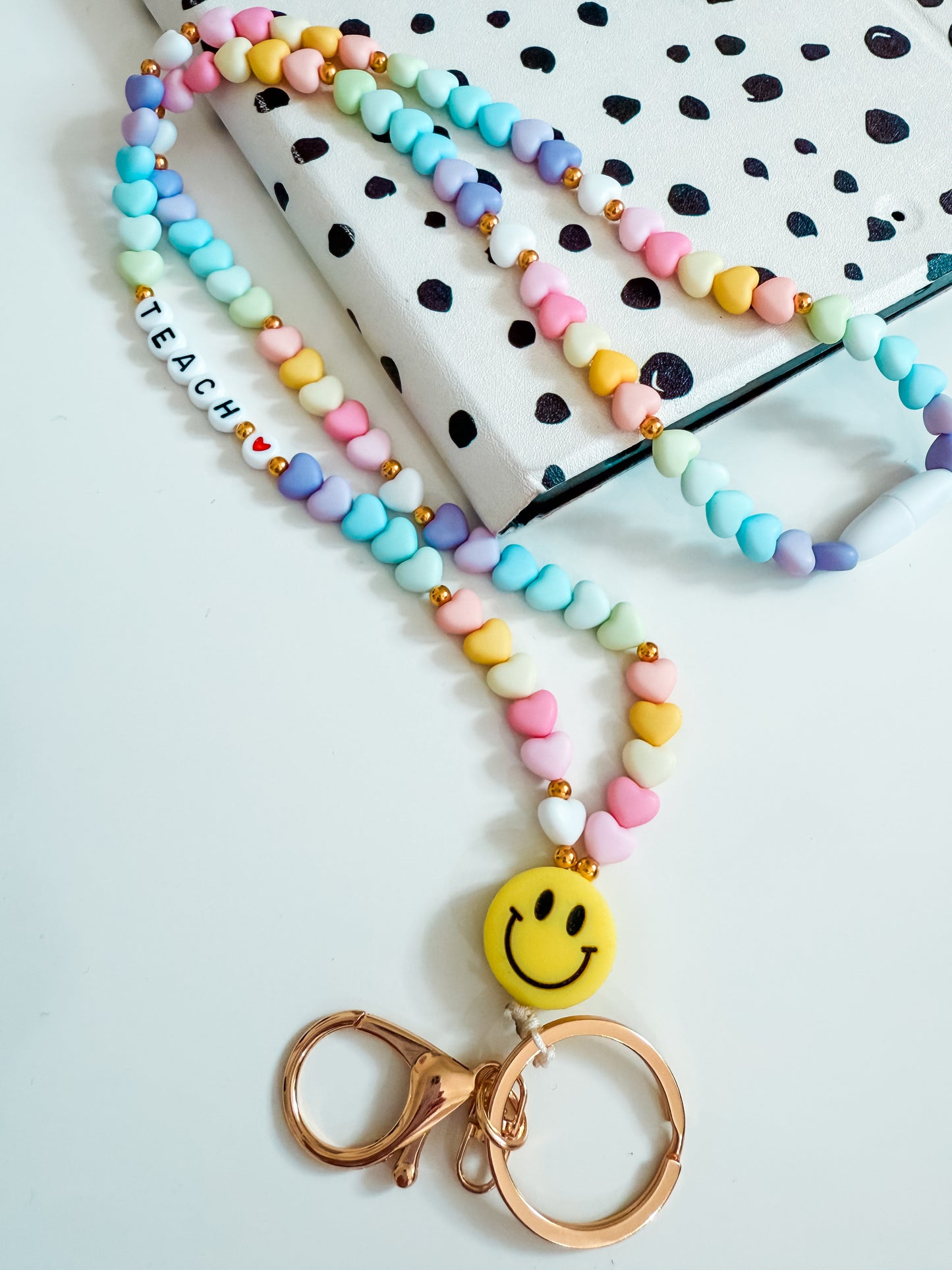 Matte I Heart Teaching Lanyard