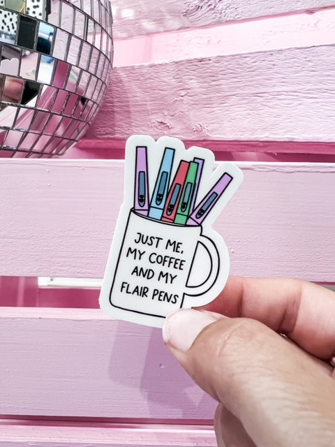 Coffee and Flair Pen Sticker