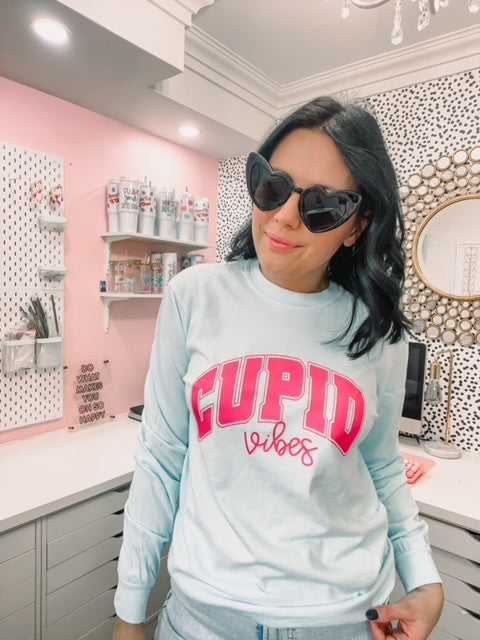 Overstock Cupid Vibes Long Sleeve Tee